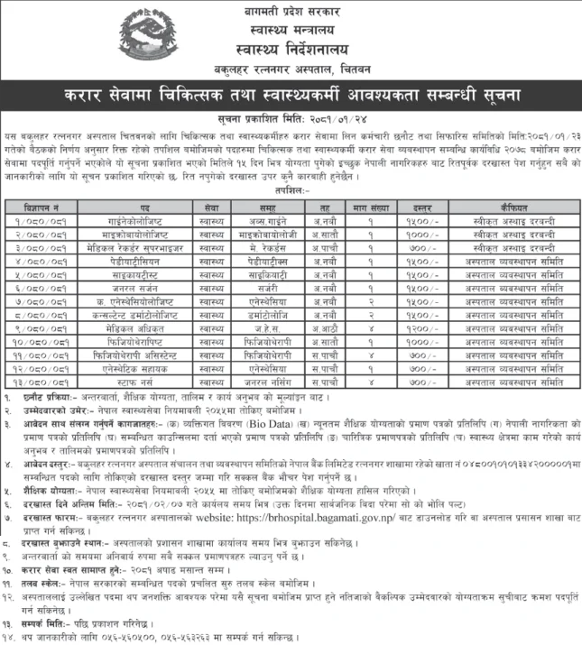 nursing vacancy in nepal